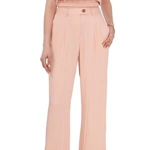 1. State Blush Pink High Waisted Wide Leg Ankle Pant